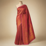 Royal Magenta & Antique Gold Tissue Silk Saree